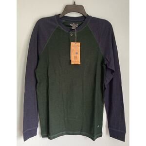Tailor Vintage Henley Shirt Long Sleeve Small